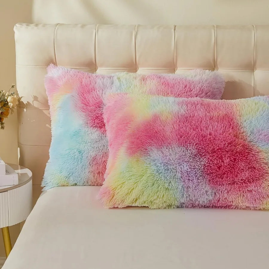 Luxurious Fuzzy Duvet Cover Set With Shaggy Plush Bedding