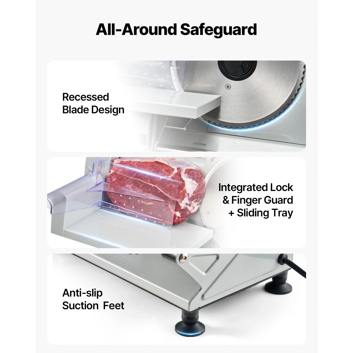 SucceBuy Electric Meat Slicer With Dual SUS420 Blades