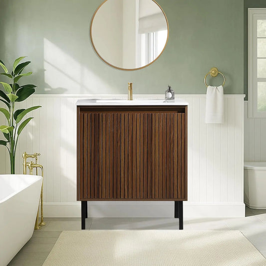 Bathroom Vanity With Sink Modern Wall Mount Space Saving