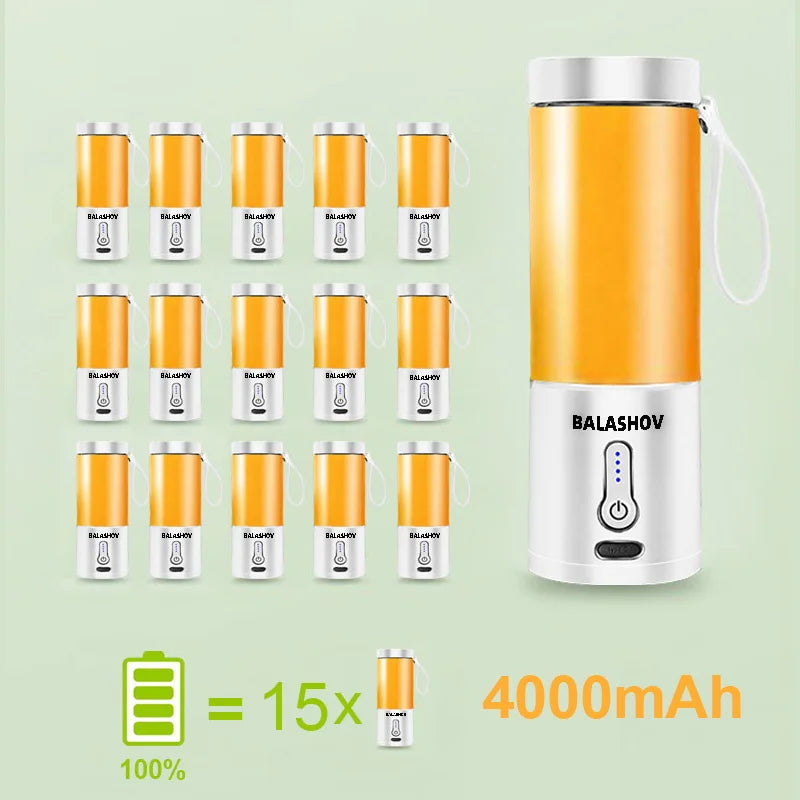 Balashov Portable Electric Juicer Blender USB Rechargeable