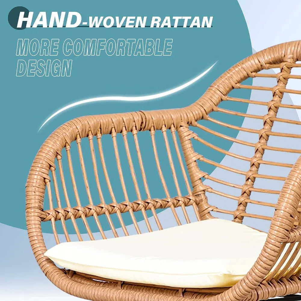 Three Piece Wicker Outdoor Patio Set Outdoor Bistro Balcony Furniture