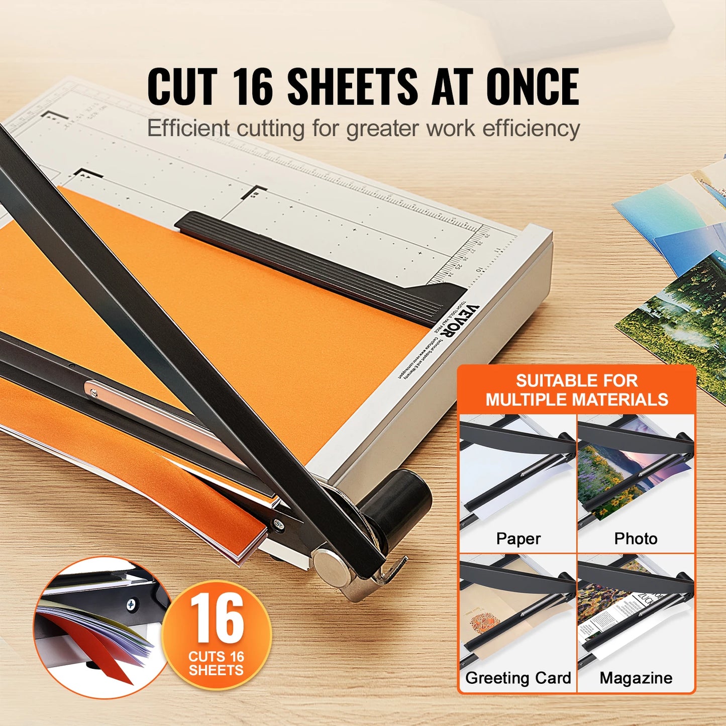 SucceBuy Paper Cutter Guillotine Trimmer Heavy Duty Home Office