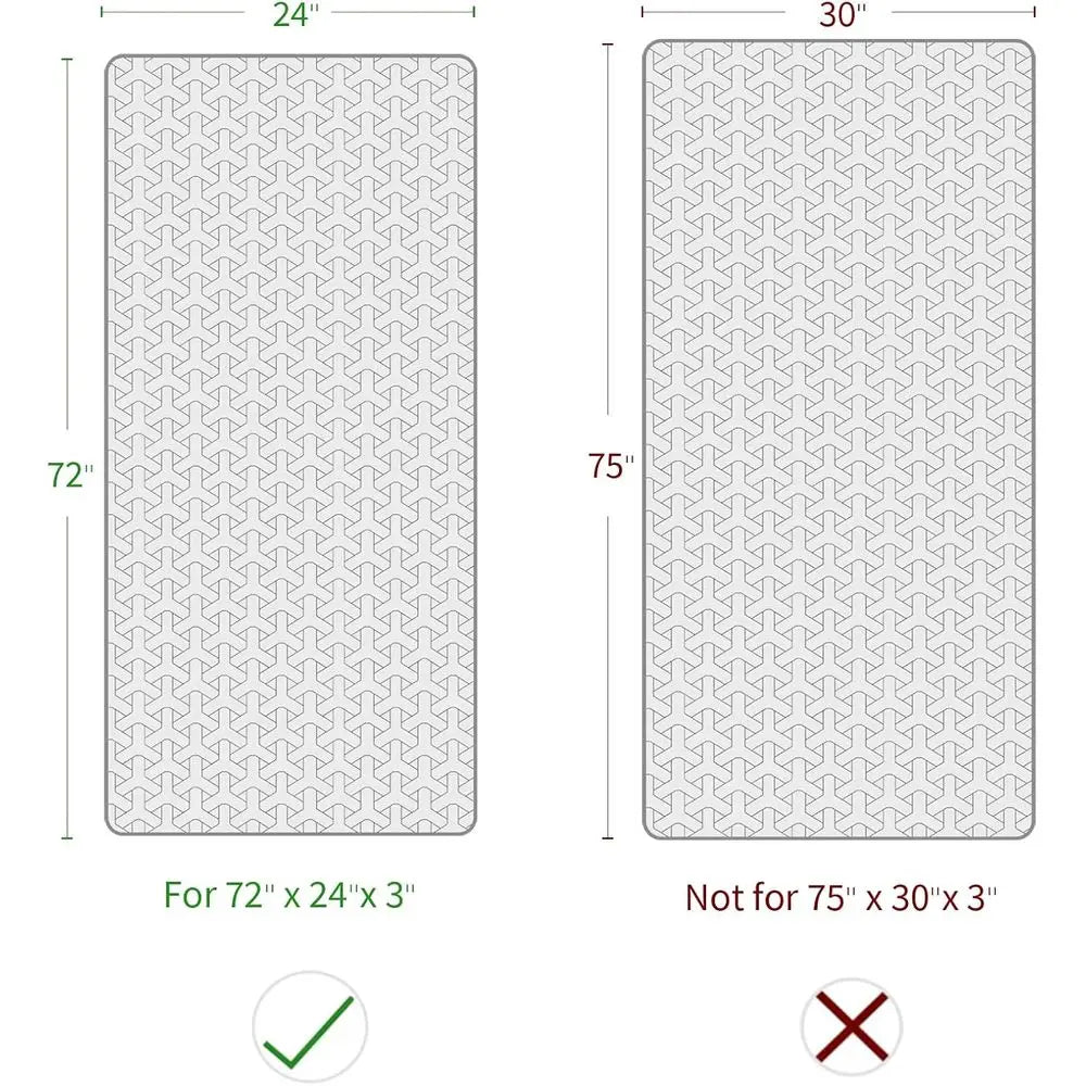 3 Inch Thick Camping Mattress Pad with Waterproof Cover, Portable Roll-Up Floor Mat for Outdoor, Travel, and Truck Bed Tent