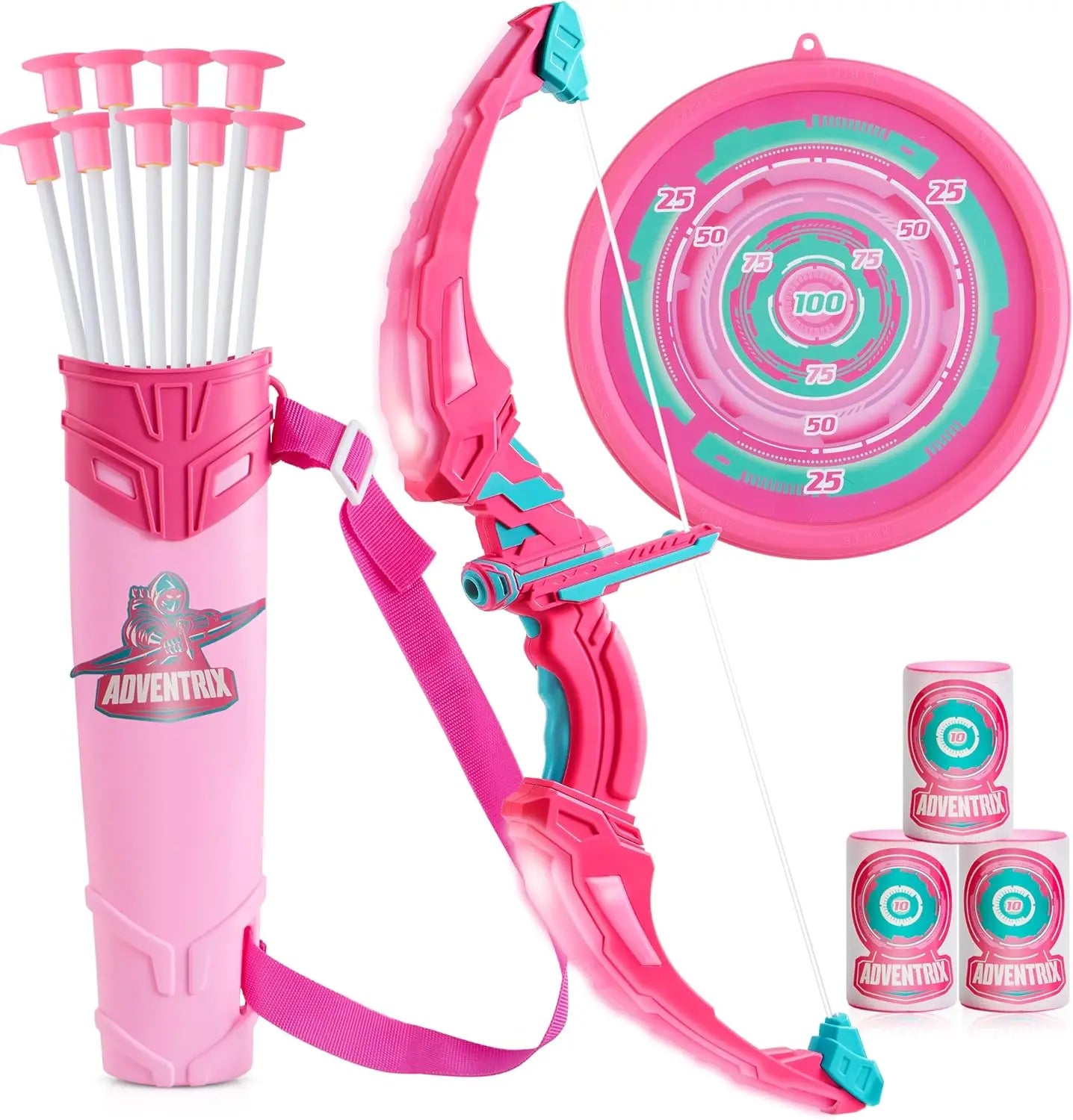 Joyfy LED Light Up Kids Bow And Arrow Archery Set