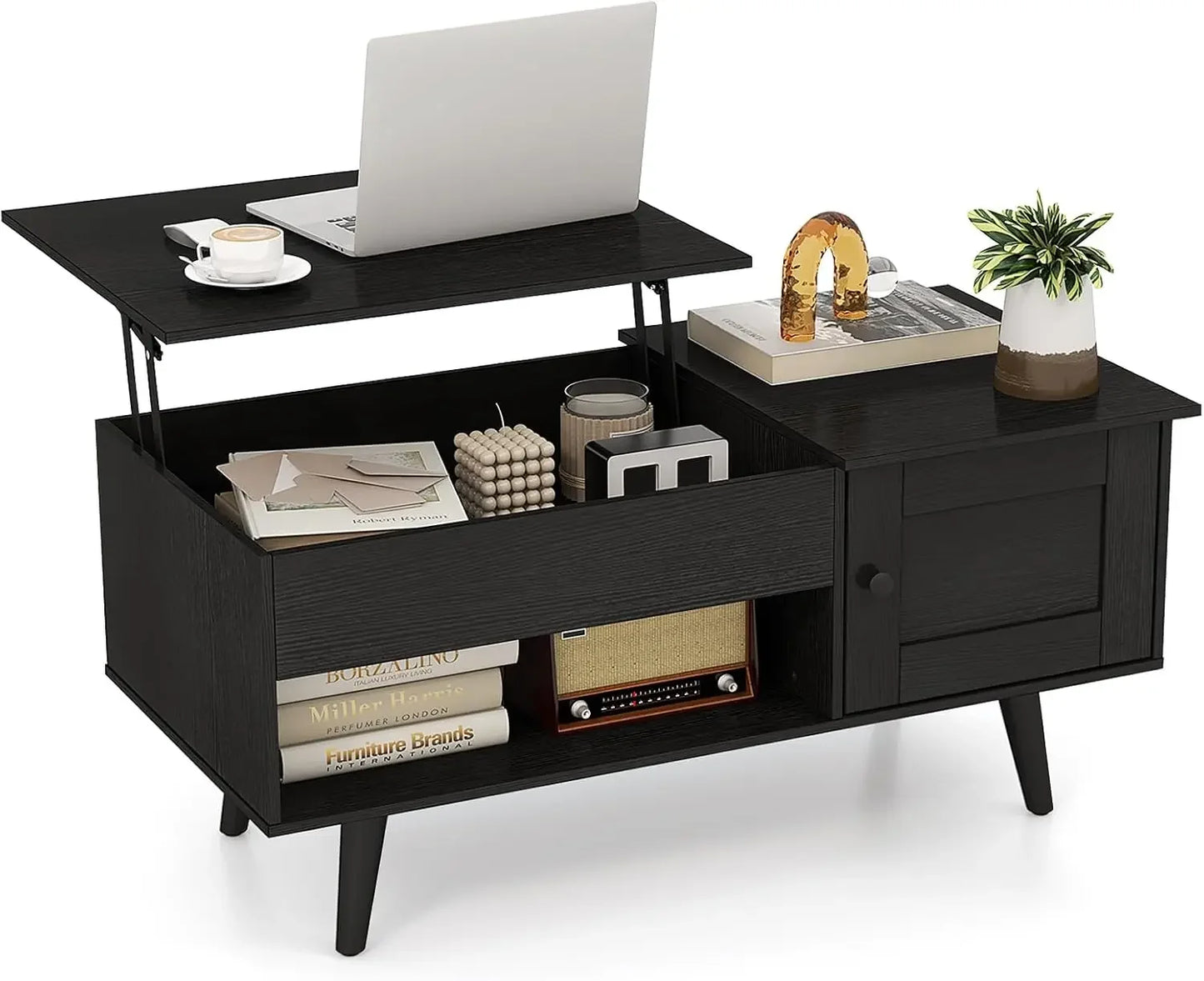 Lift Top Coffee Table With Storage And Hidden Compartment
