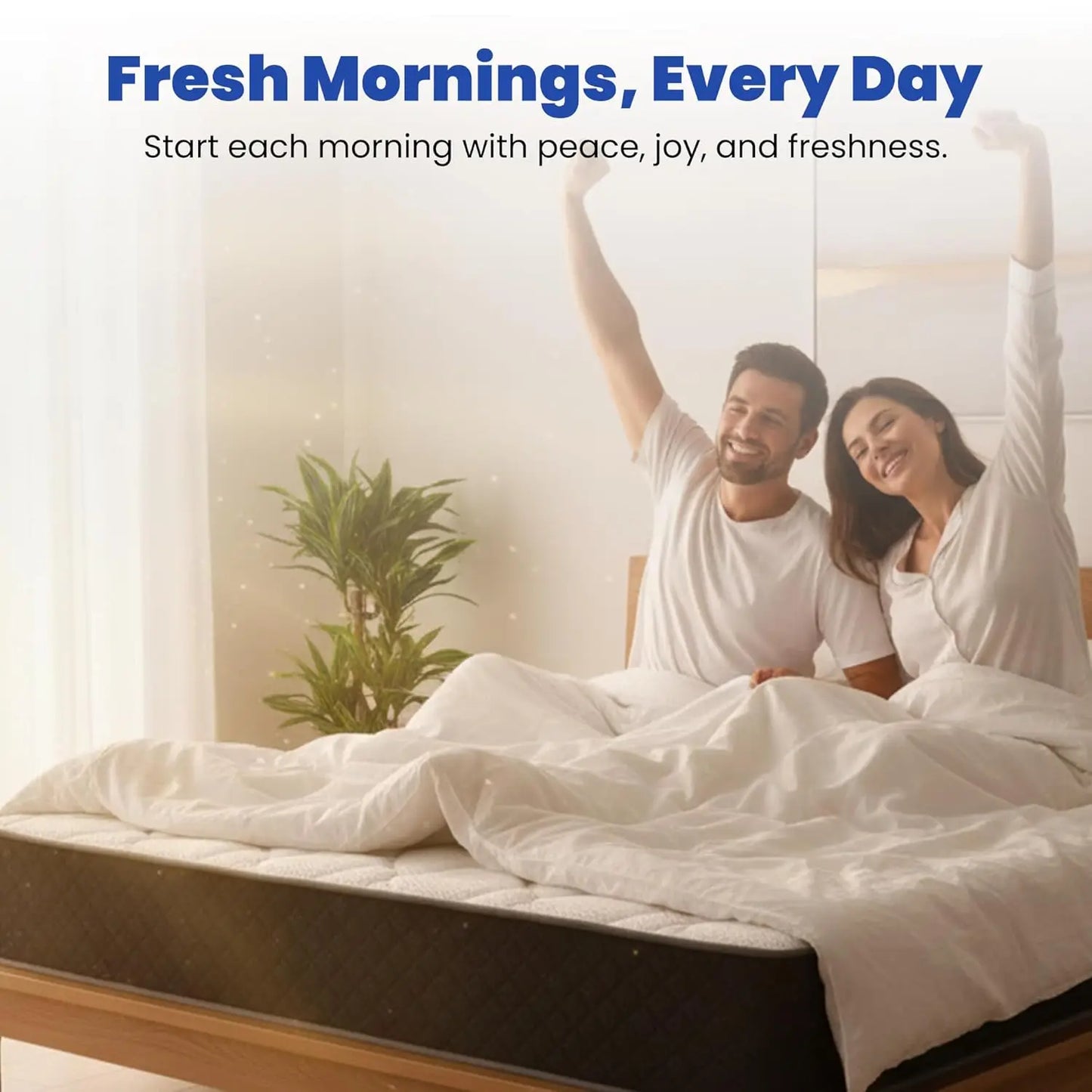 Hybrid Plush Mattress With Cooling Gel Memory Foam And Coils