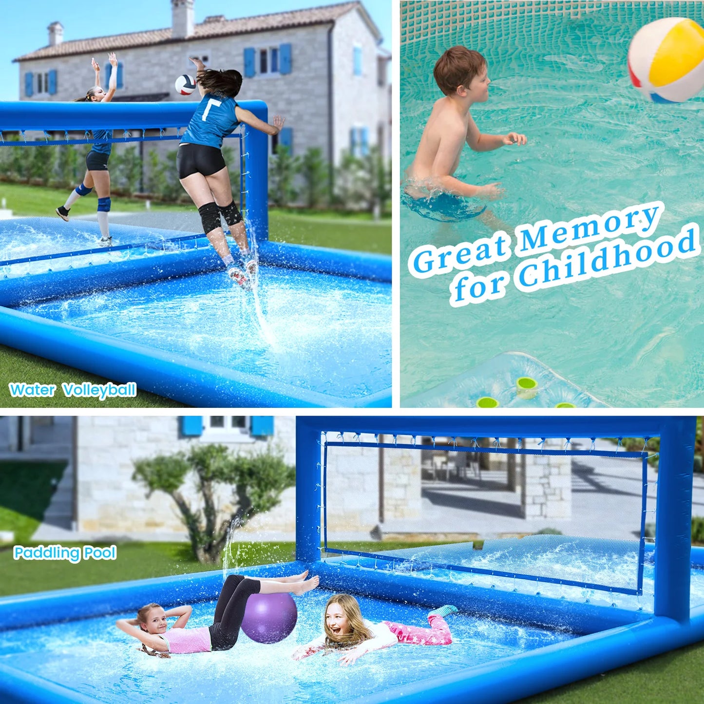 RTS Inflatable Volleyball Court Outdoor Water Play Pool
