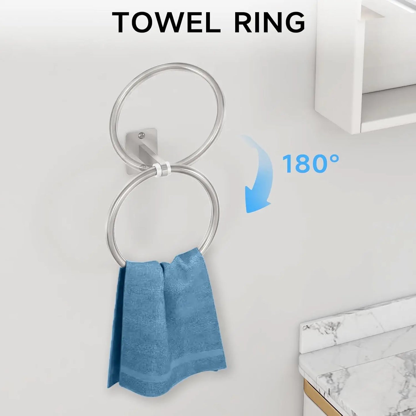 Brushed Nickel Bathroom Accessories Set With Towel Bar Toilet Paper Holder