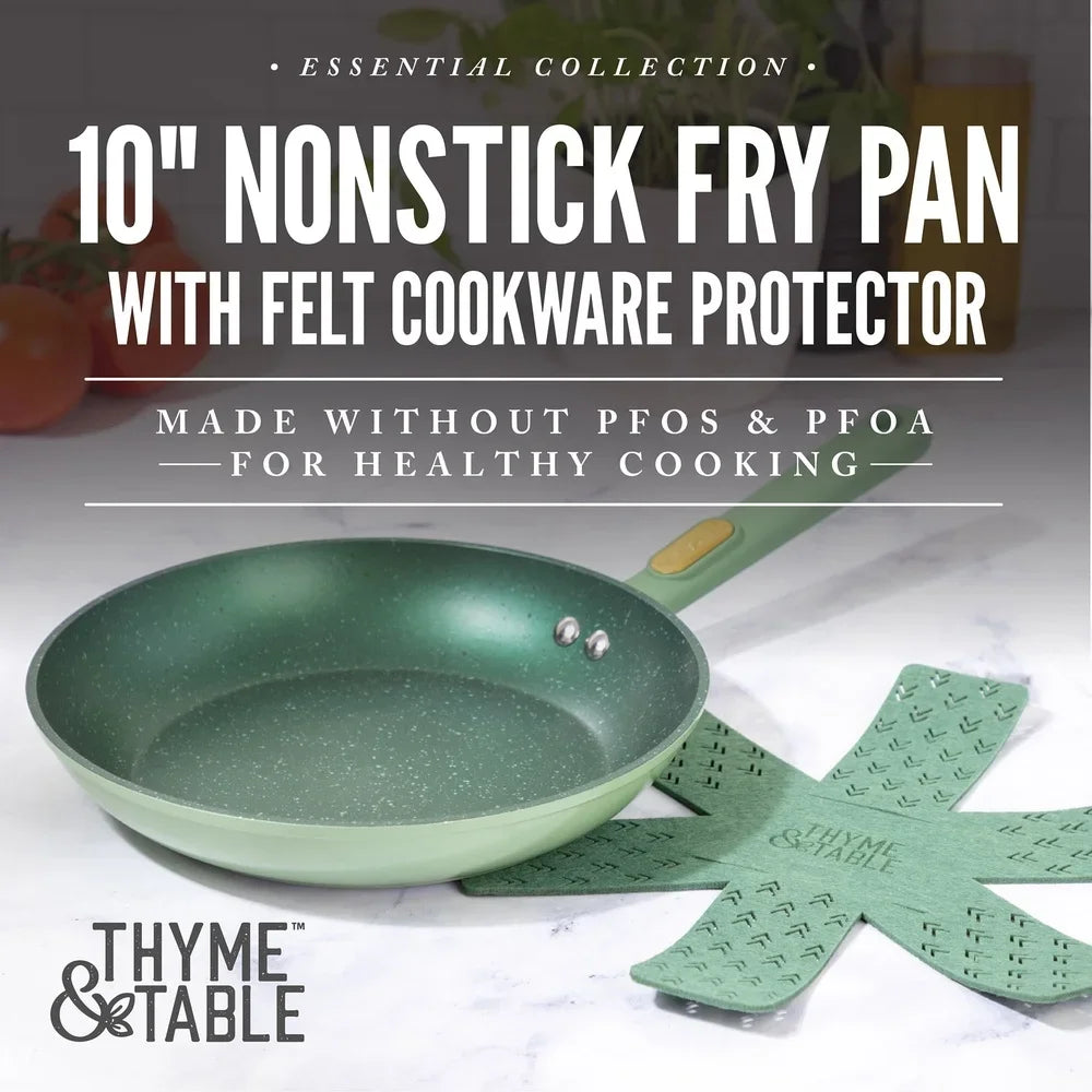 Nonstick 10 Inch Fry Pan Granite Collection Dishwasher Safe Durable Aluminum Induction Safe Cookware Kitchen Essential Easy