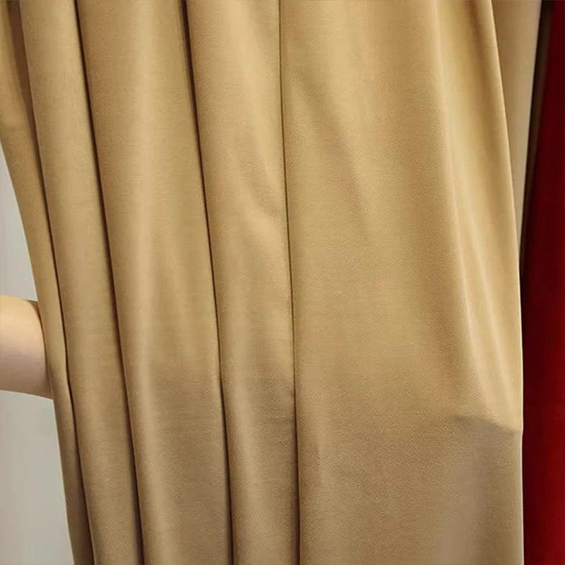 European Luxury Flannelette Curtains Thickened for Living Room and Bedroom