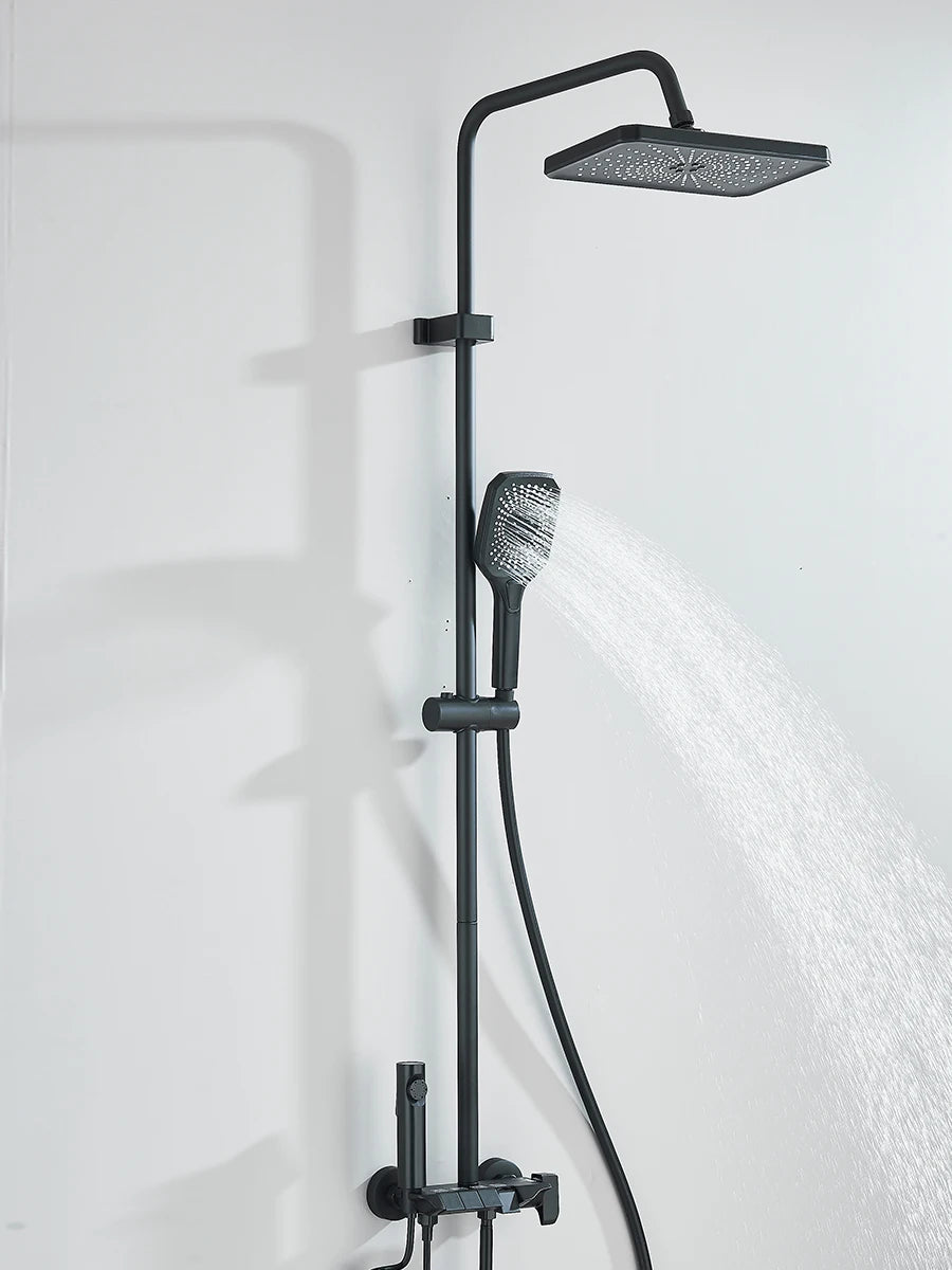 Quyanre 4 Way Piano Shower System With Rain Shower Bidet