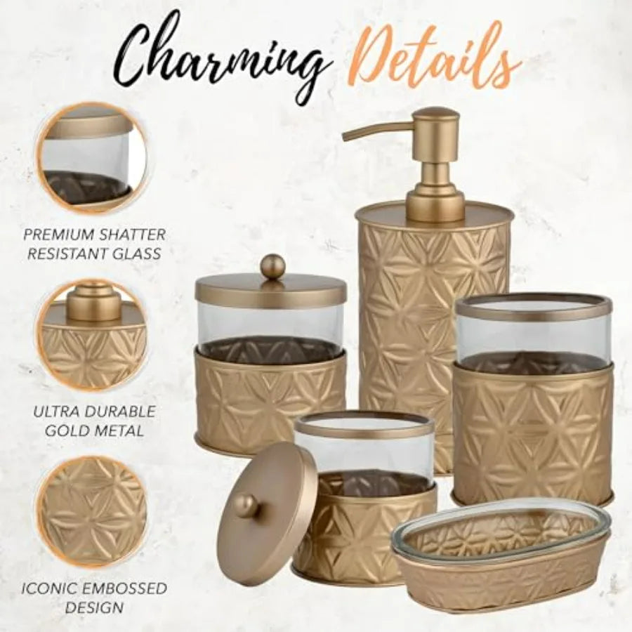 Autumn Alley Brushed Matte Finish Bathroom Accessories Set