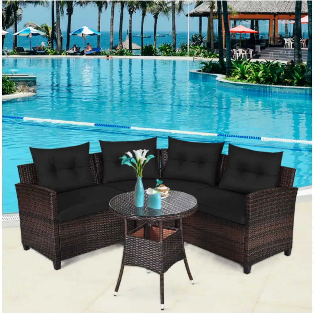 Patio Furniture Sectional Set Outdoor Sofa Garden Lounge
