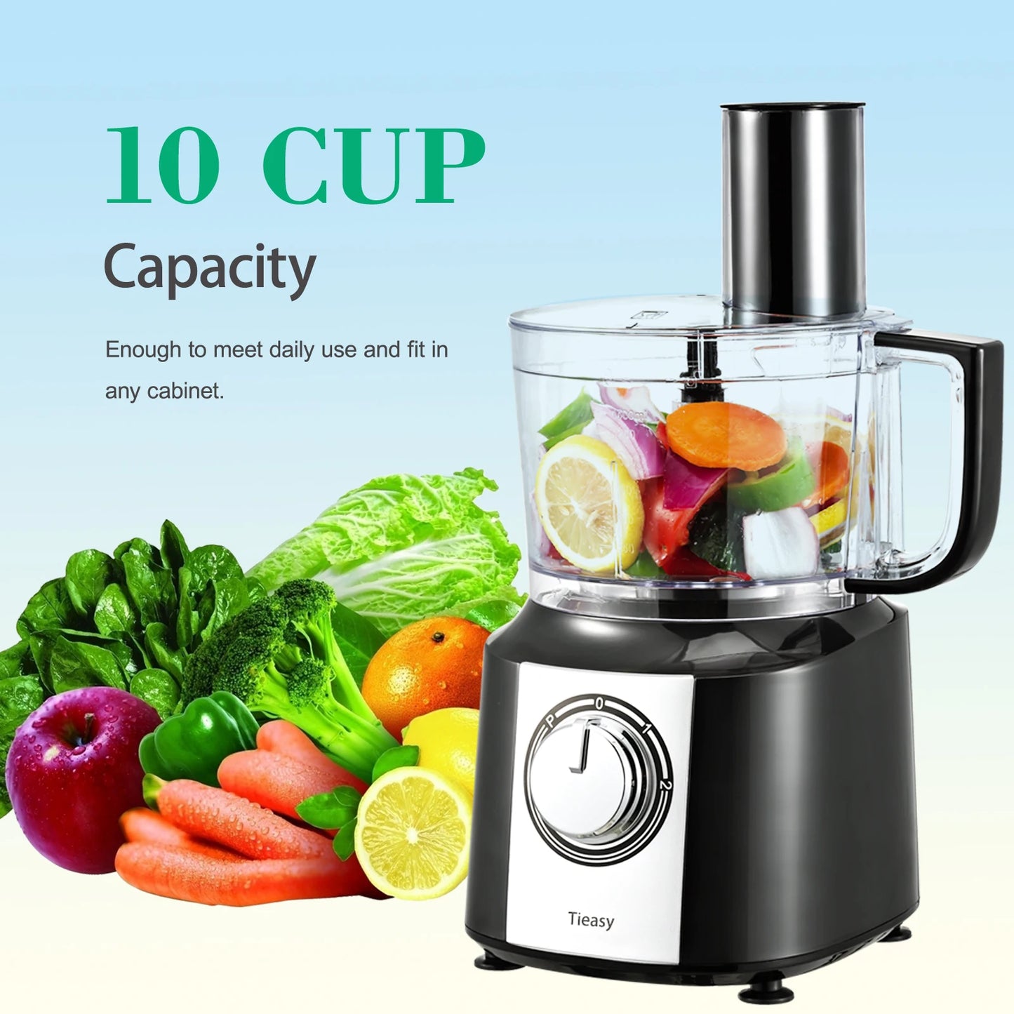 TopStrong 5-In-1 Electric Food Processor 600W BPA-Free