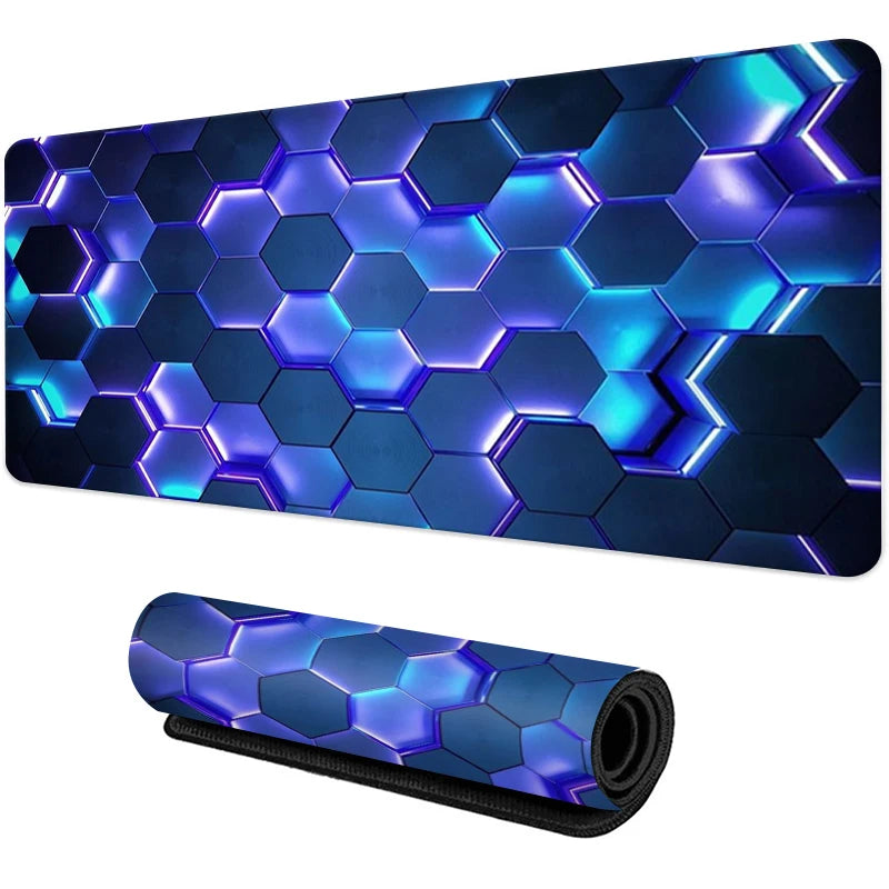 Non Slip Gaming Mouse Pad With Red Blue Gradient Edge