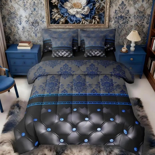 Damask Bed In A Bag Duvet Cover Comforter Set Bedding