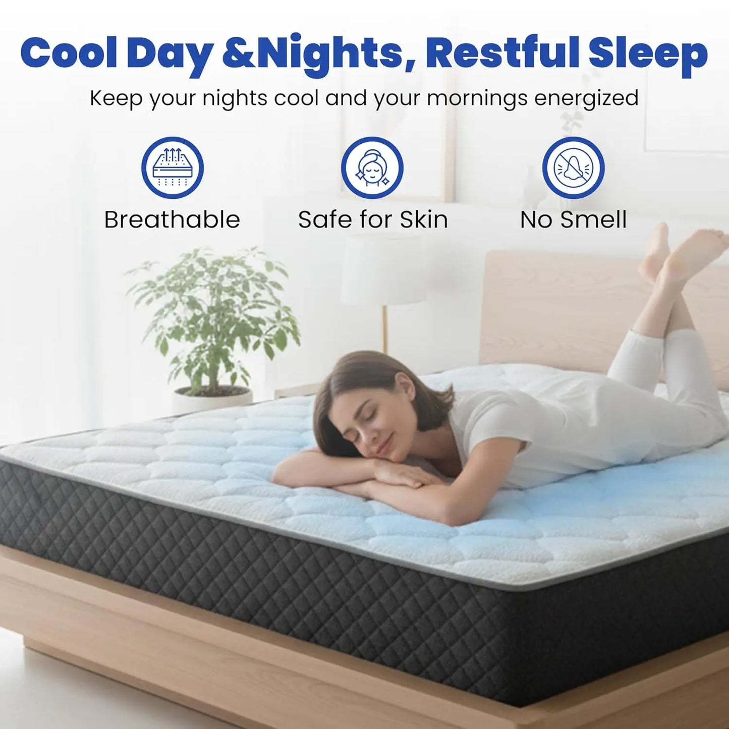 Hybrid Plush Mattress With Cooling Gel Memory Foam And Coils