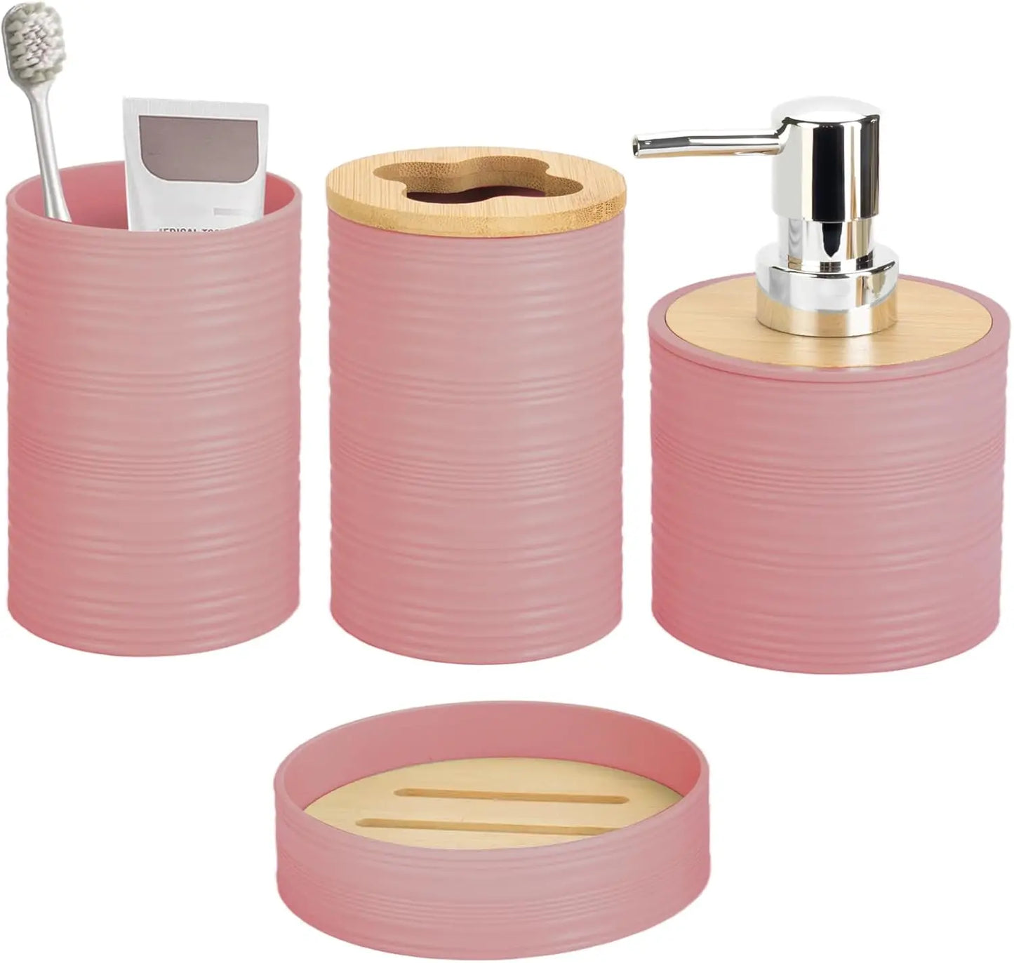 Bathroom Accessories Set Soap Dispenser Toothbrush Holder Soap Dish Cup