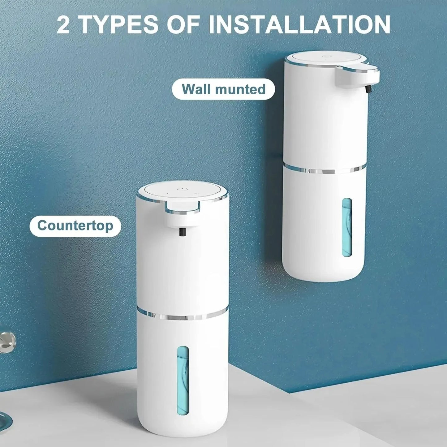 Touchless Foaming Soap Dispenser USB Rechargeable Automatic 4 Level Foam