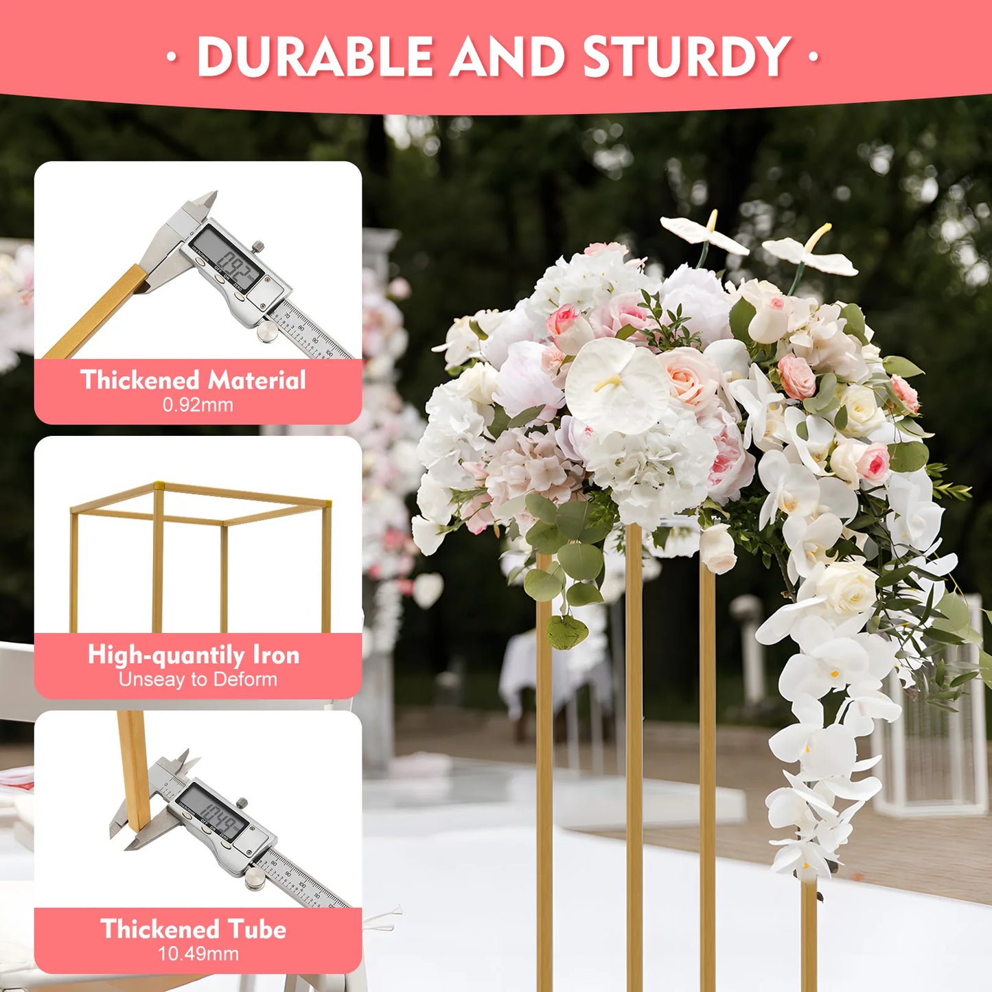 Metal Flower Stand Wedding Column For Parties And Events