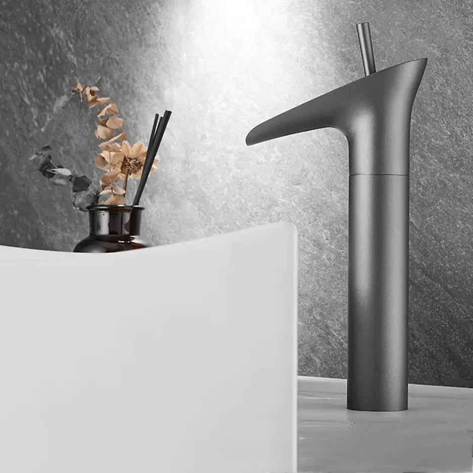 ZGRK Bathroom Faucet Single Lever Waterfall Basin Mixer Brass