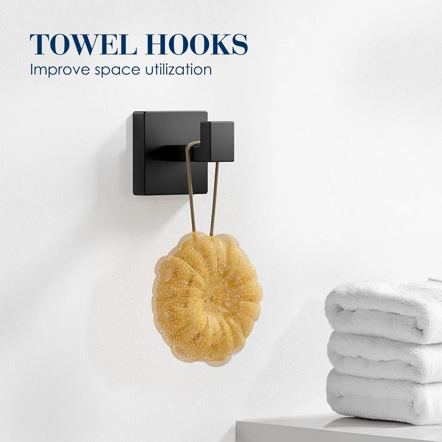 Stainless Steel Bathroom Towel Rack Set Wall Mounted 7 Piece
