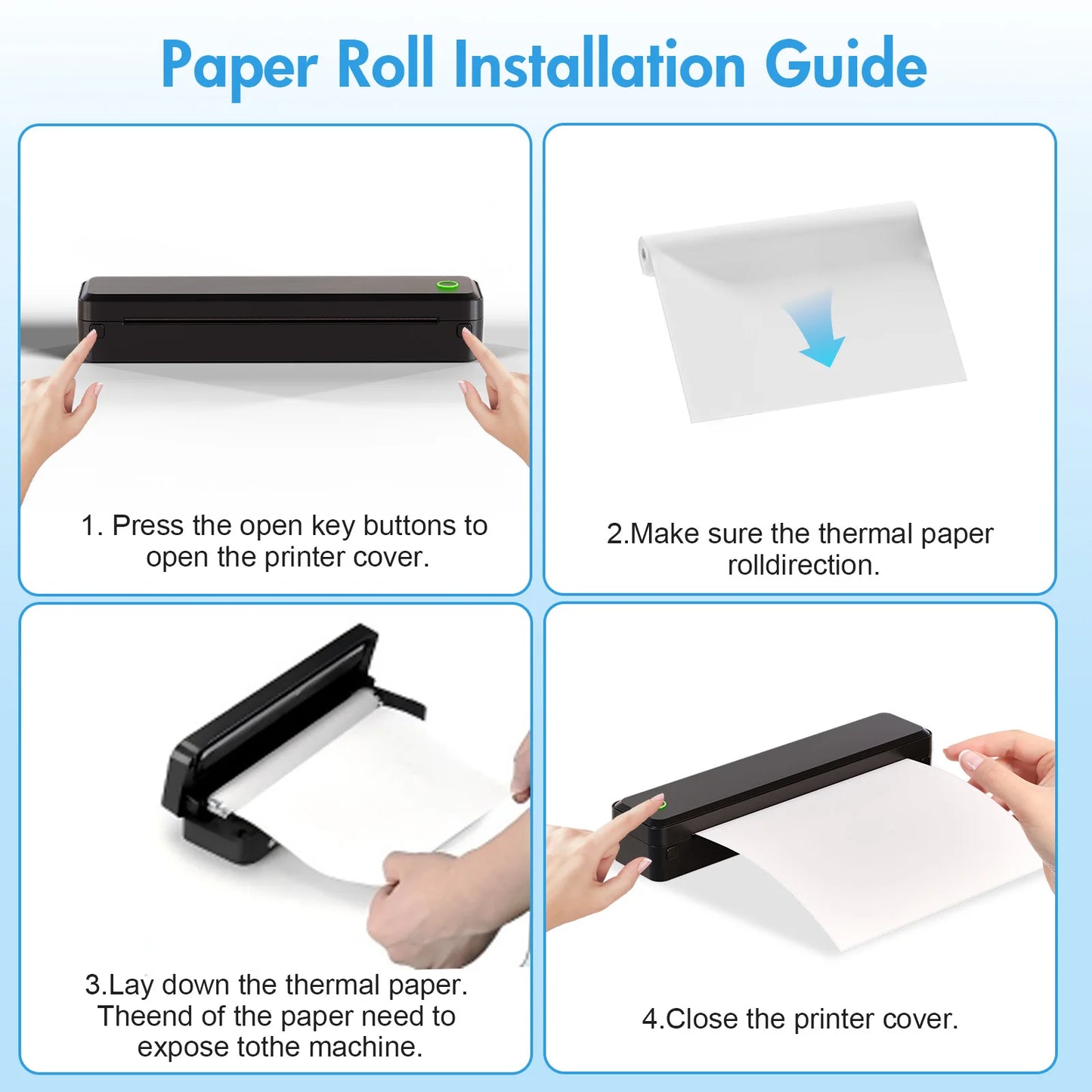 TakeYou Portable Wireless Inkless Thermal Label Printer for Travel