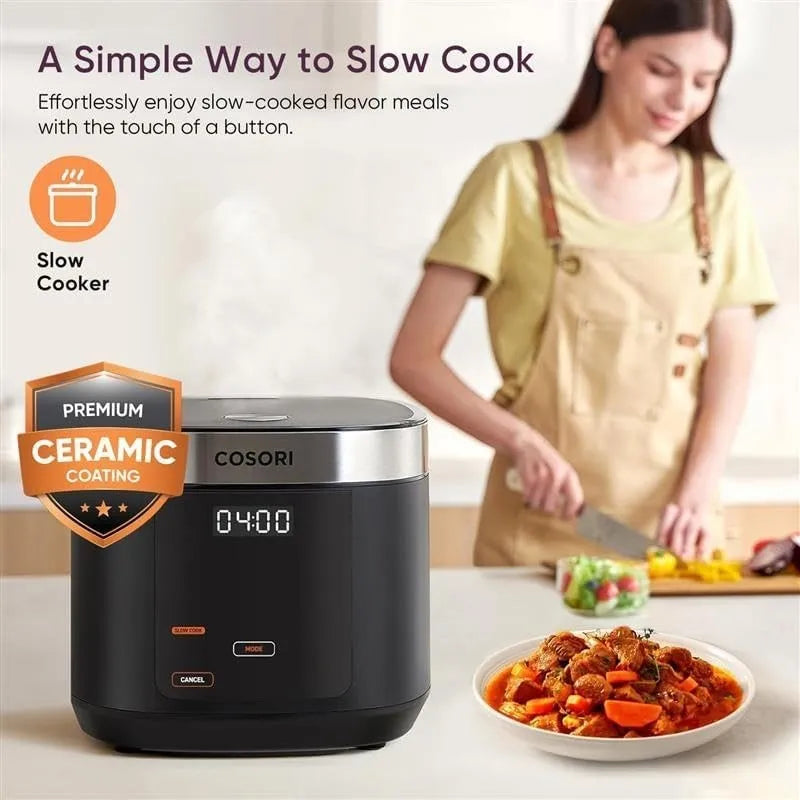 10 Cup Rice Cooker 24H Keep Warm Nonstick Ceramic Pot