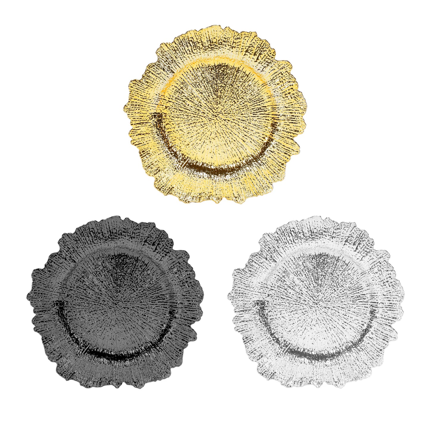 100PCS Decoration Dinner Plate Reusable Household Decor Tableware 12In for Wedding Catering Parties Restaurant Home Use
