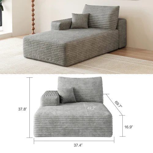 YQXHCN Cloud Module Sofa Set Velvet Corduroy Modular