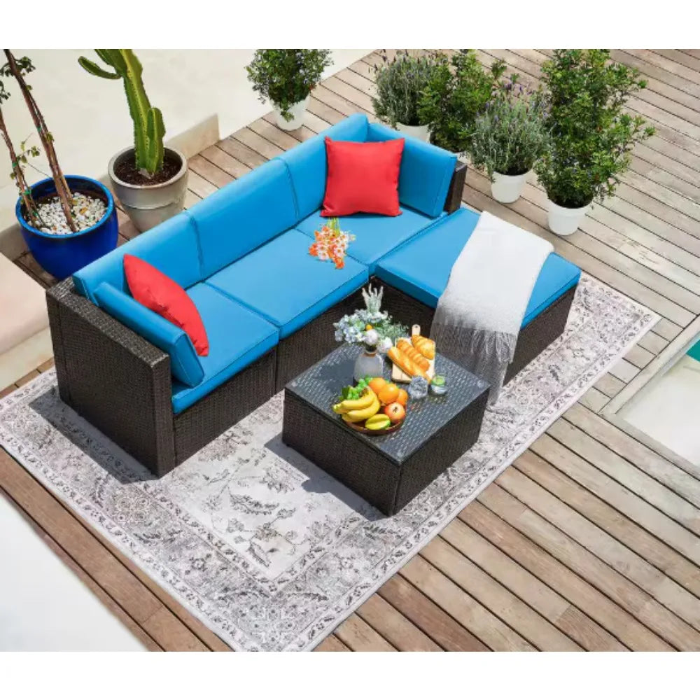 Patio Furniture Sectional Set Outdoor Sofa Garden Lounge