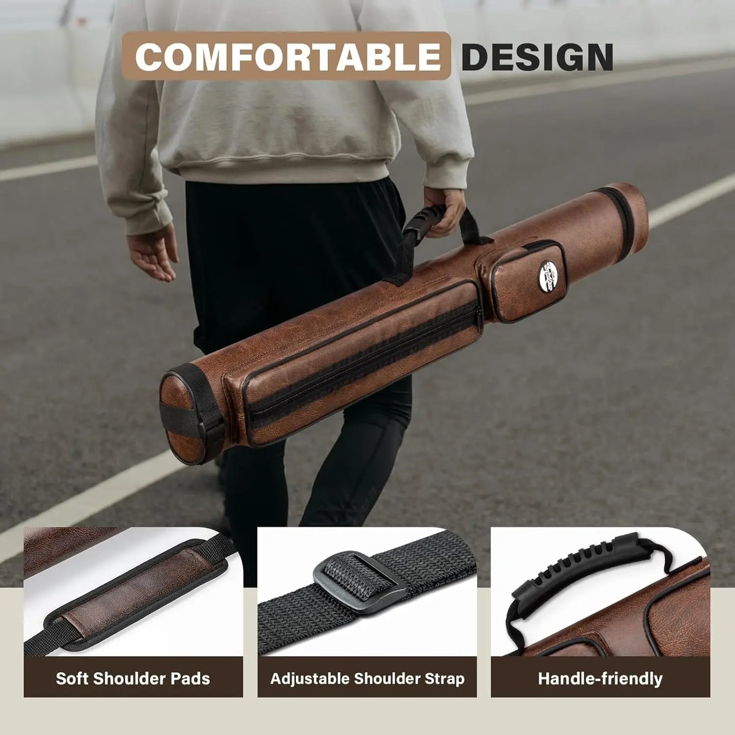 Hard Billiard Cue Case For Two Pool Cues