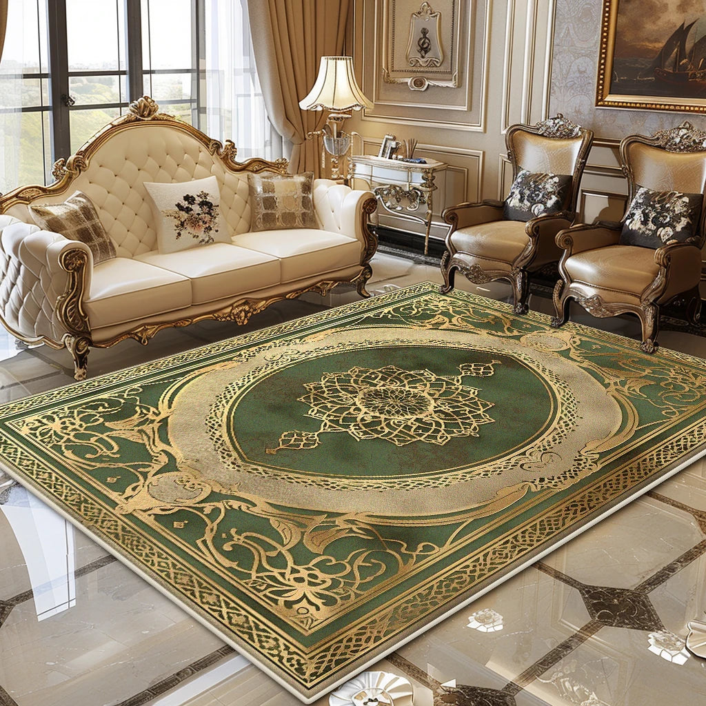 European Luxury Living Room Carpet Soft Fluffy Floor Mat Customizable