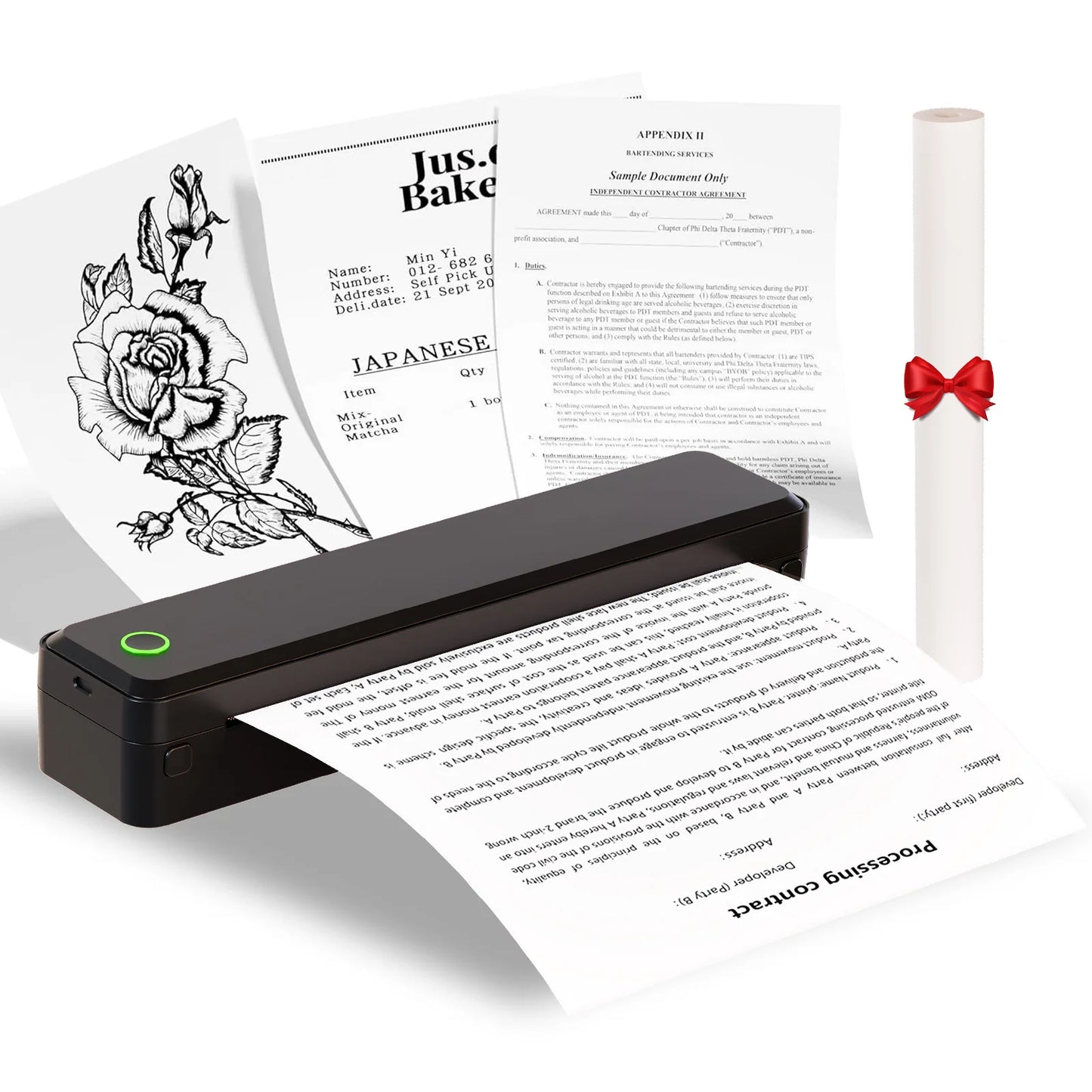TakeYou Portable Wireless Inkless Thermal Label Printer for Travel