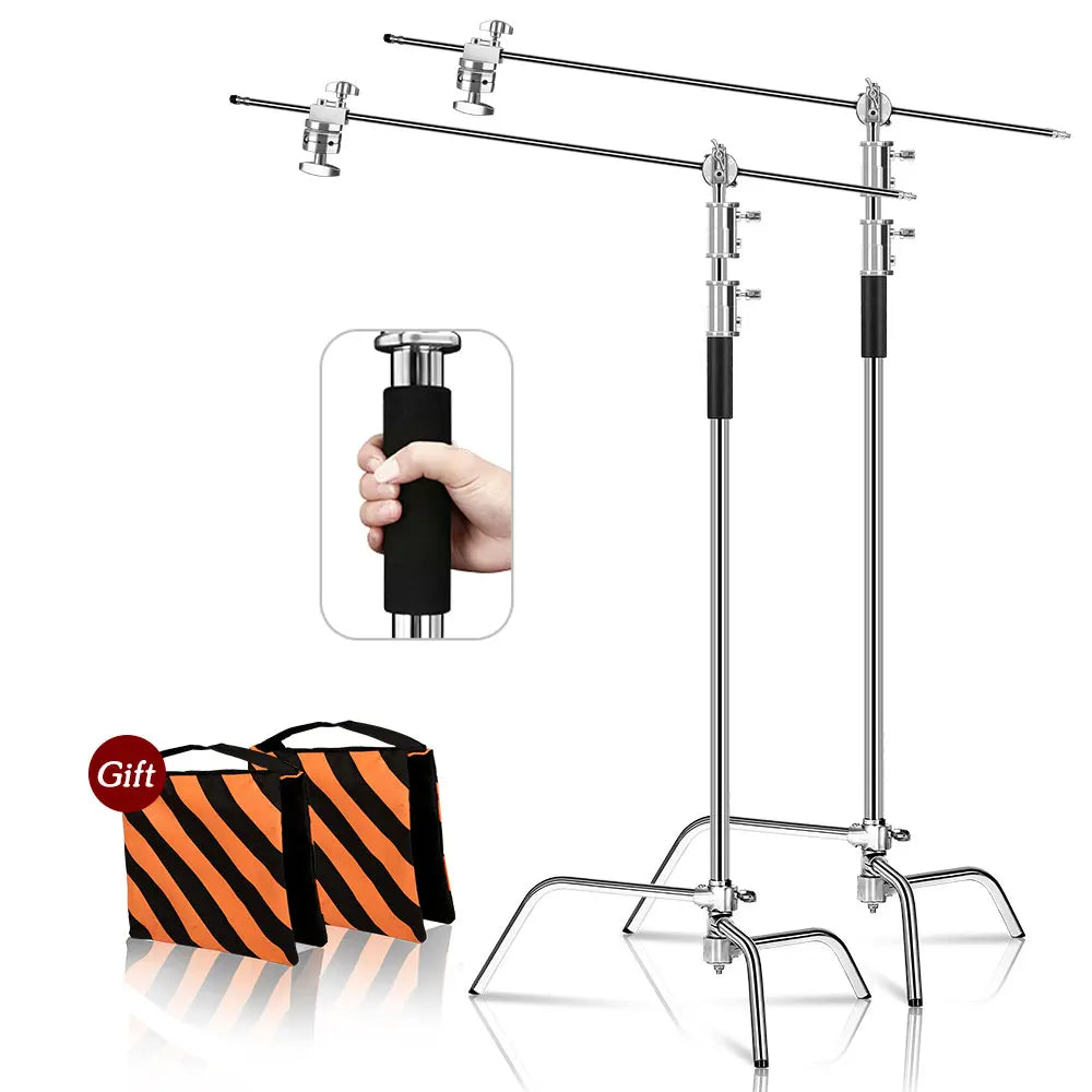 SH Stainless Steel Century Foldable Light Stand C-Stand for Softbox Photography