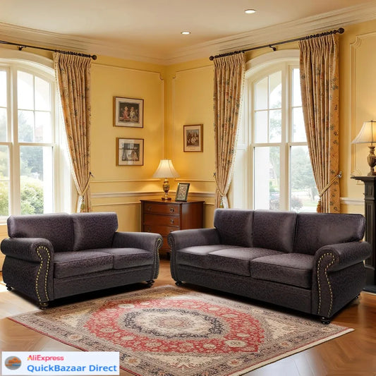 Minimalist Living Room Sofa Set With Rivet Design Collection