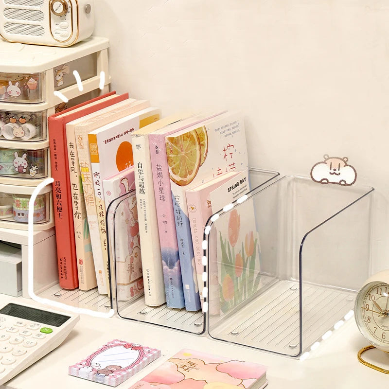 Portable Acrylic Book Stand Ushaped Desk Organizer For Home Office
