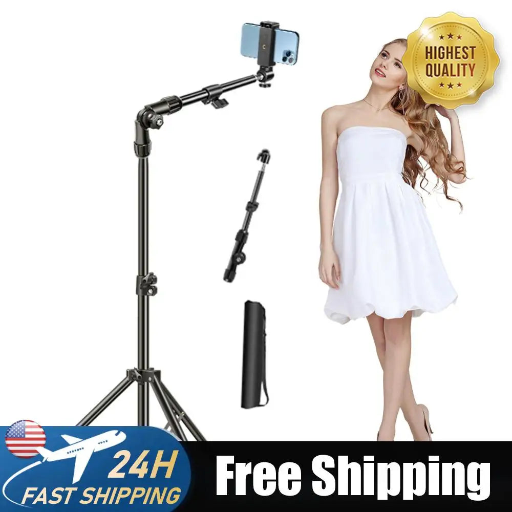 Shunmaii Adjustable Horizontal Overhead Tripod For Smartphones