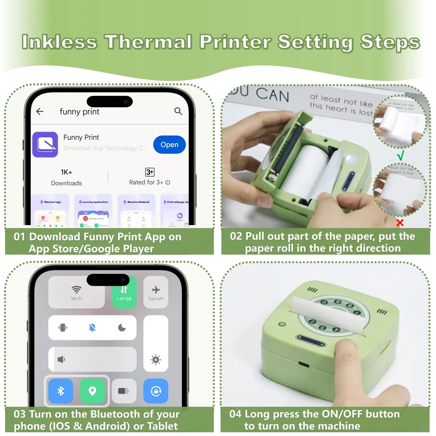 DOLEWAC M1 Photo Pocket Printer Bluetooth for iOS and Android