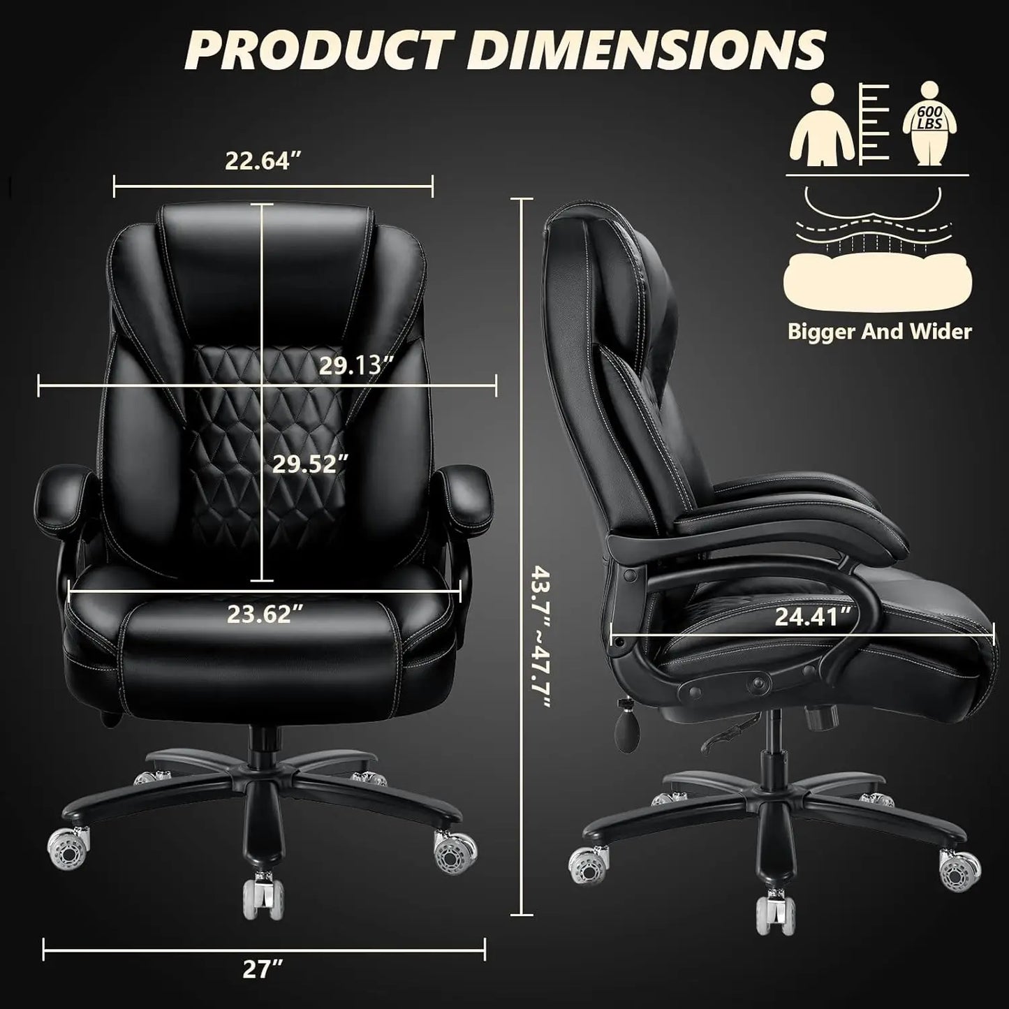 Ergonomic Office Chair With Pocket Spring Cushion And Rugged Frame