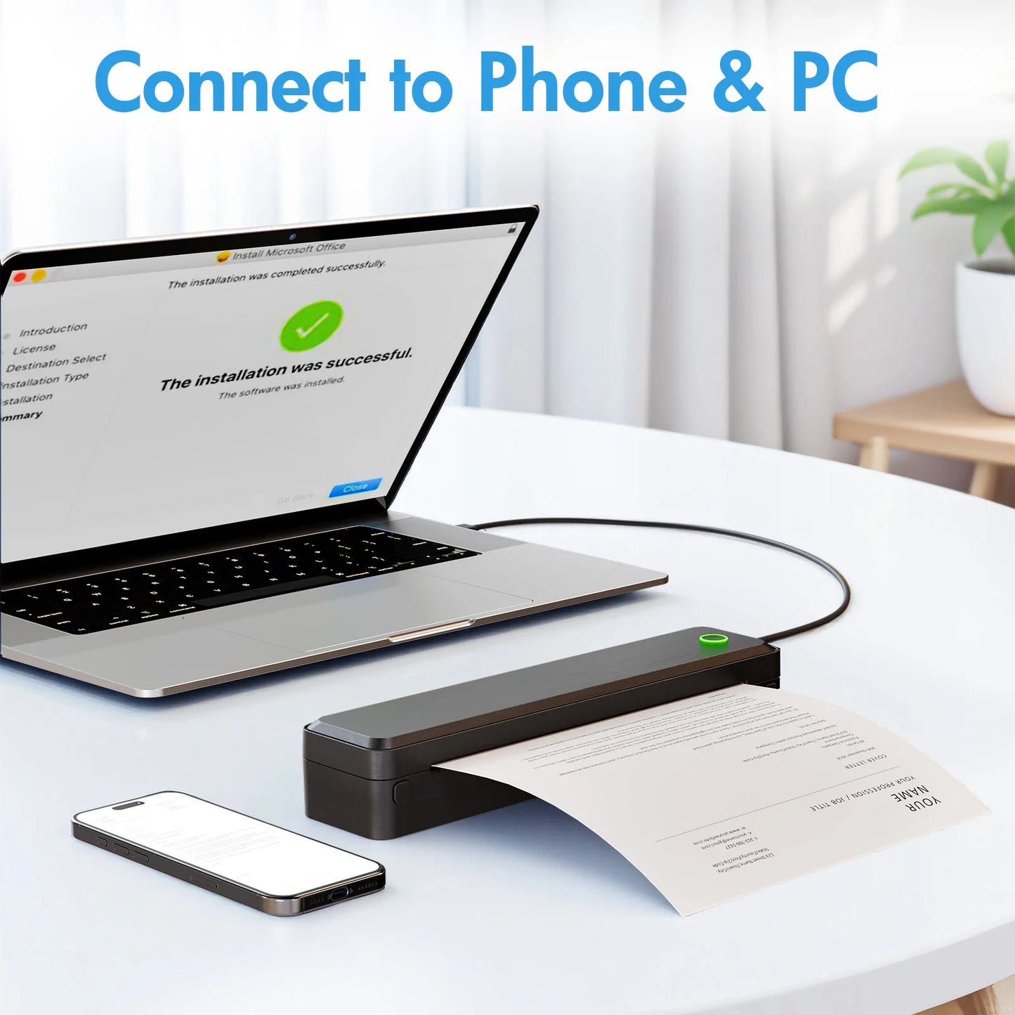 TakeYou Portable Wireless Inkless Thermal Label Printer for Travel