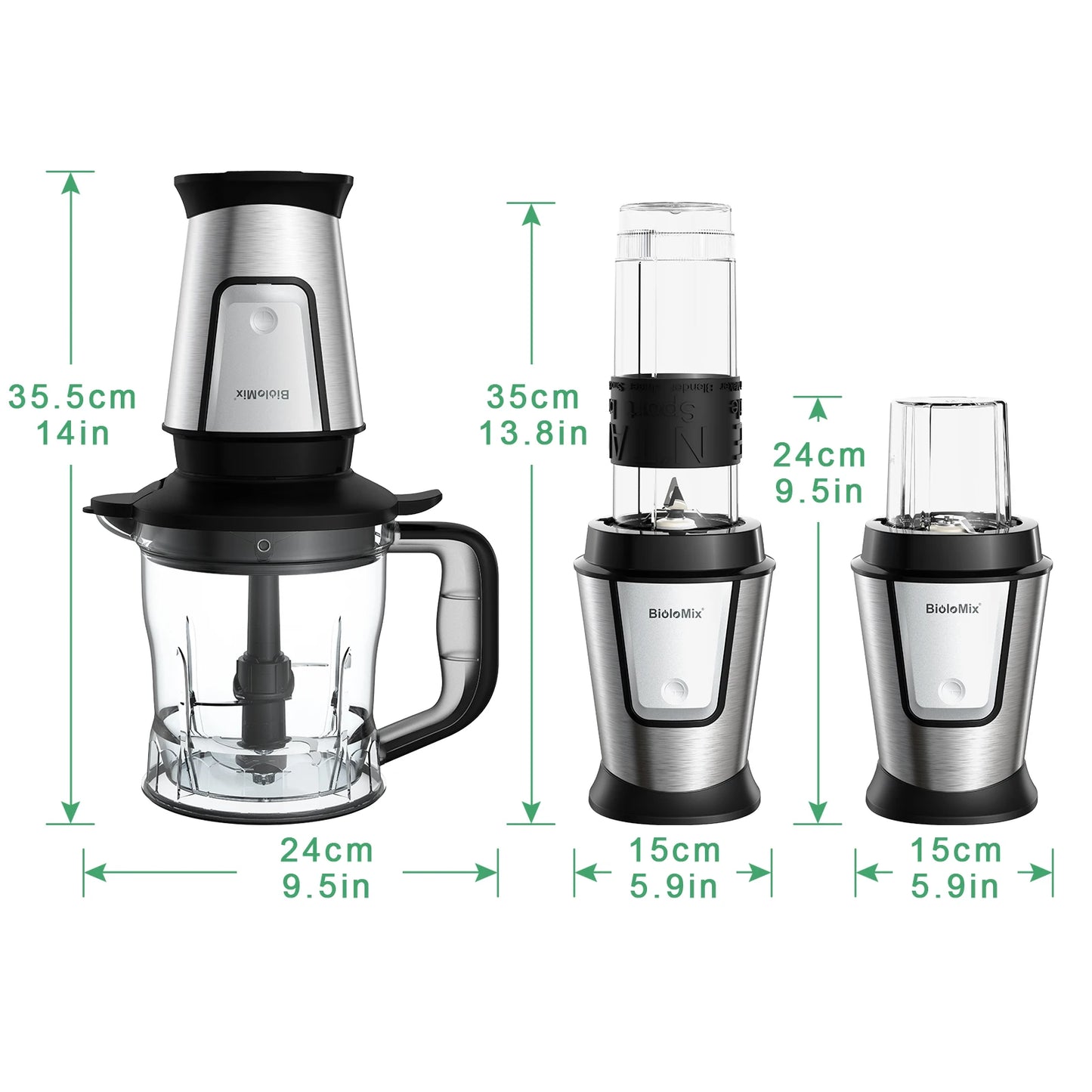Biolomix 3-In-1 Multifunctional Food Processor 700W Juicer