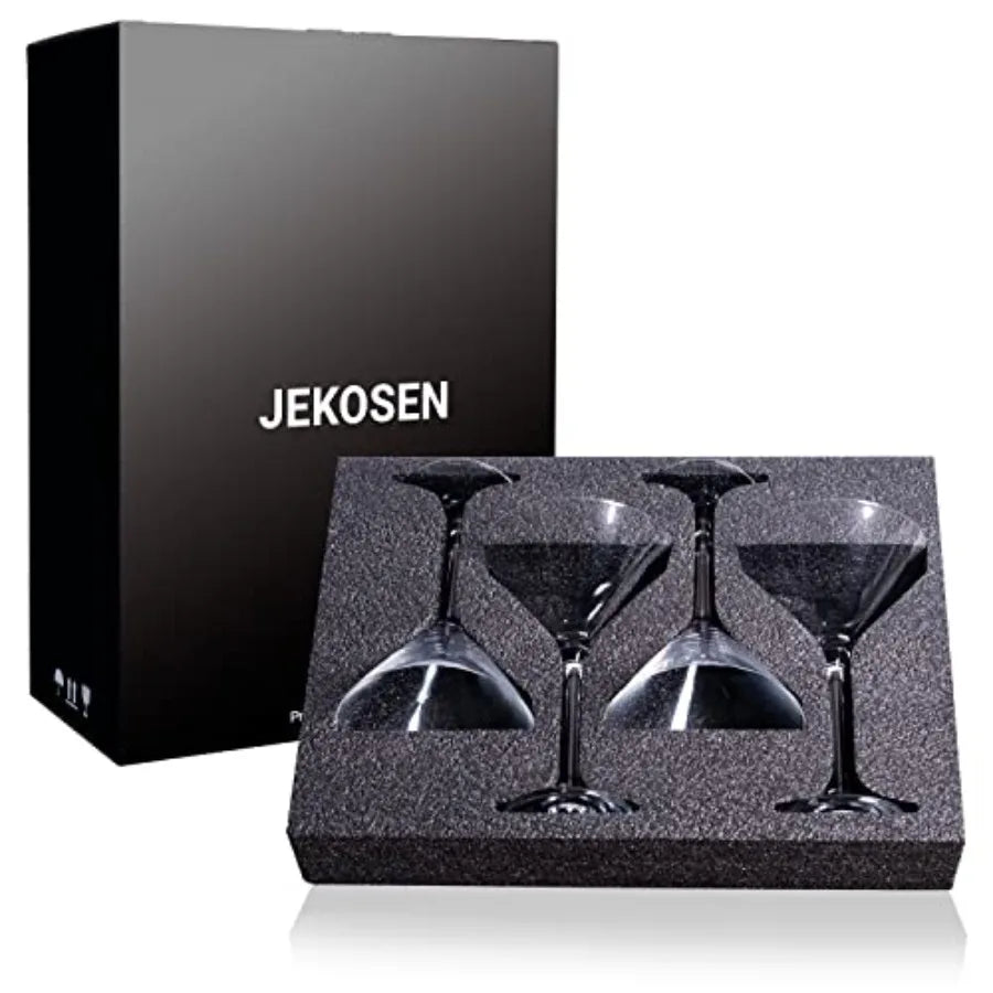 Crystal Martini Cocktail Glasses 9 Ounce Set of 4 With Premium Gift Box Premium Strong Lead-Free Clear for Bar Martini