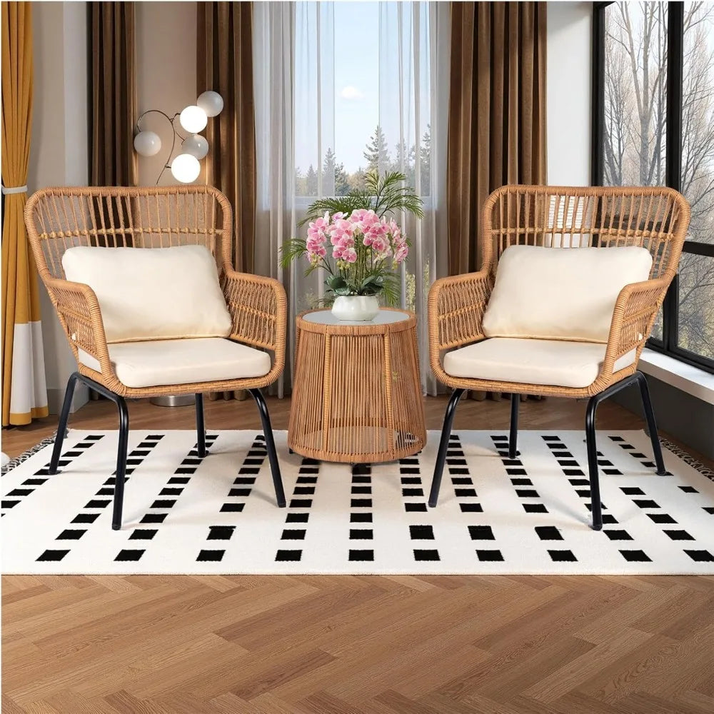 Outdoor Wicker Bistro Set Patio Furniture