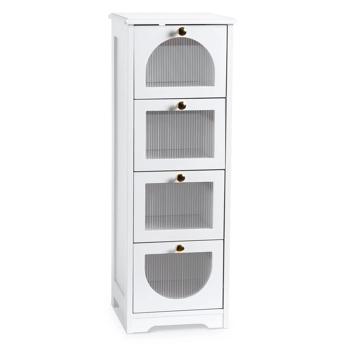 Studyset Freestanding Bathroom Storage Cabinet With Four Drawers Sleek Fronts