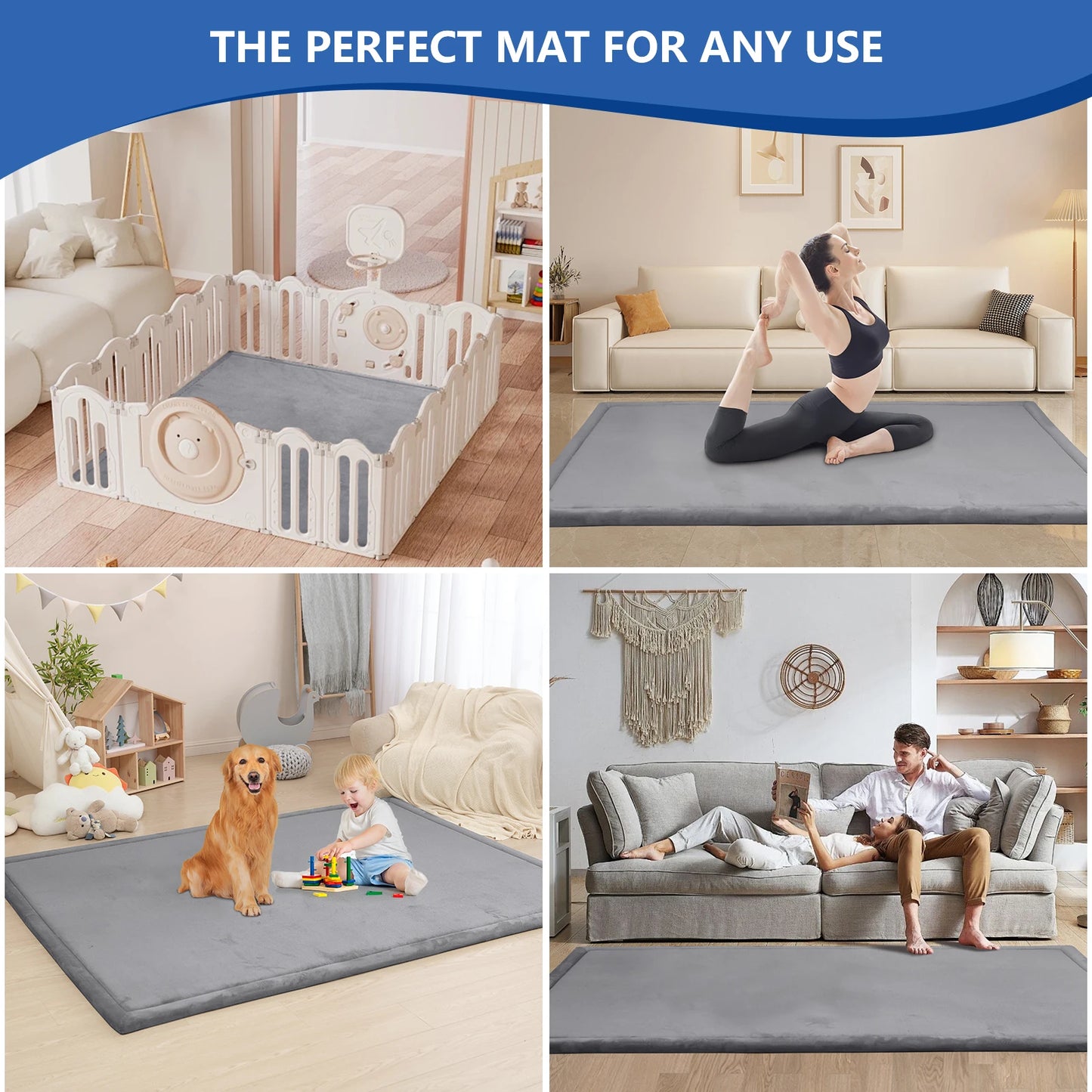 Huloo Sleep Tatami Baby Play Mat Non-Slip Crawling Rug