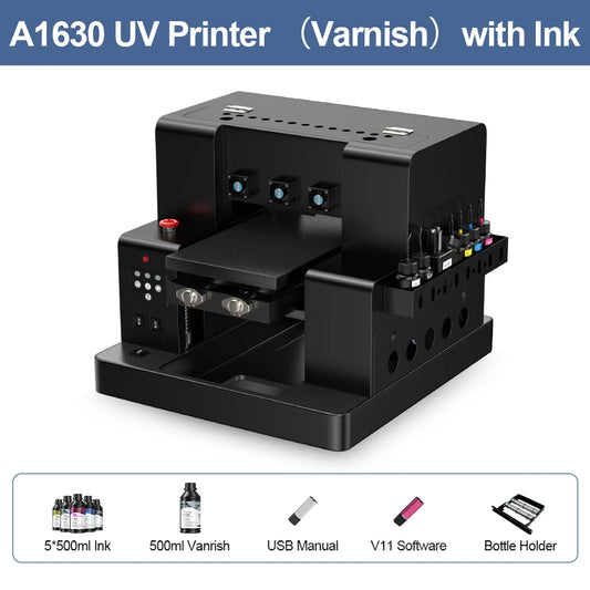 TOPPARTS UV Flatbed Printer With Varnish Phone Case Glass