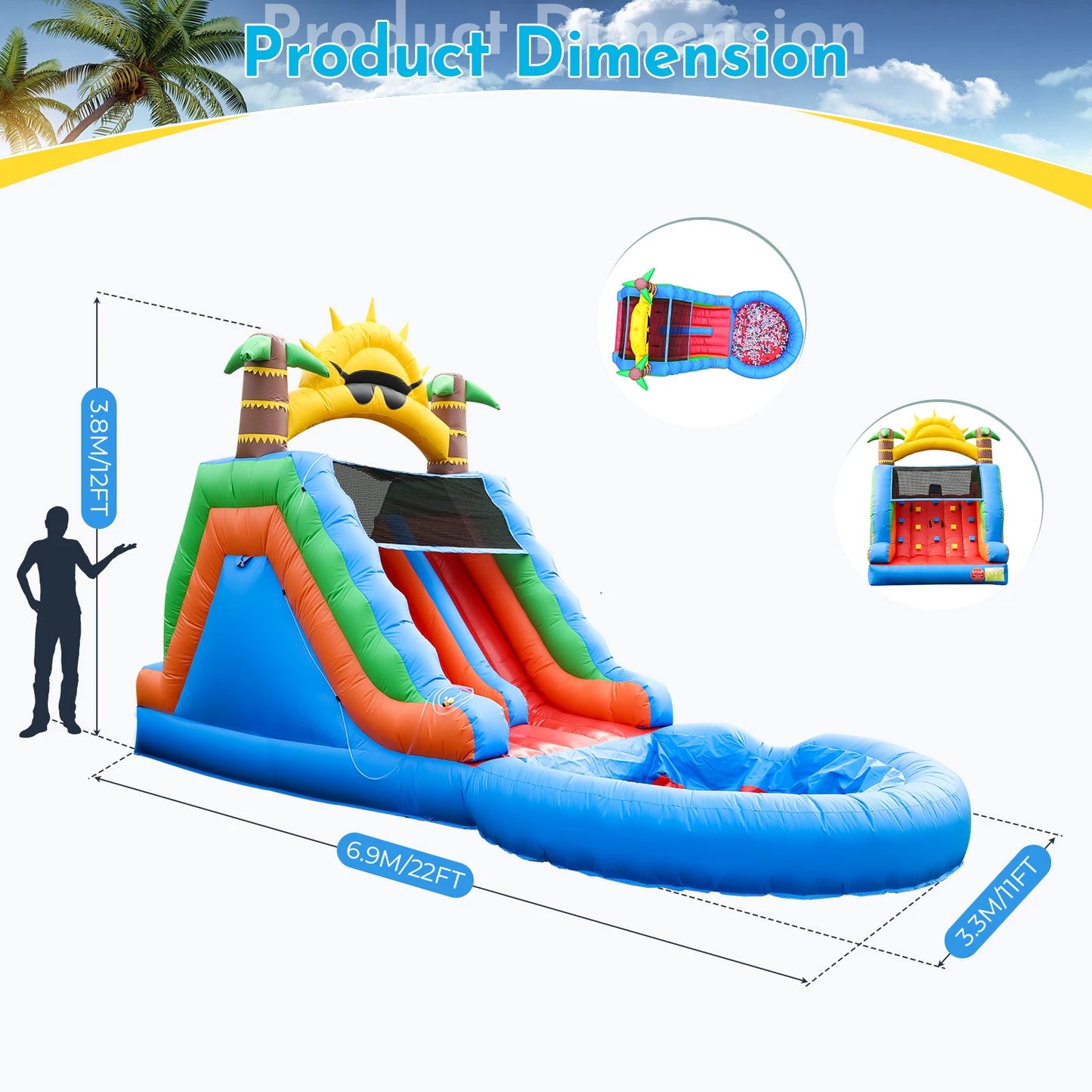 KING INFLATABLE Water Slide and Commercial Bounce House