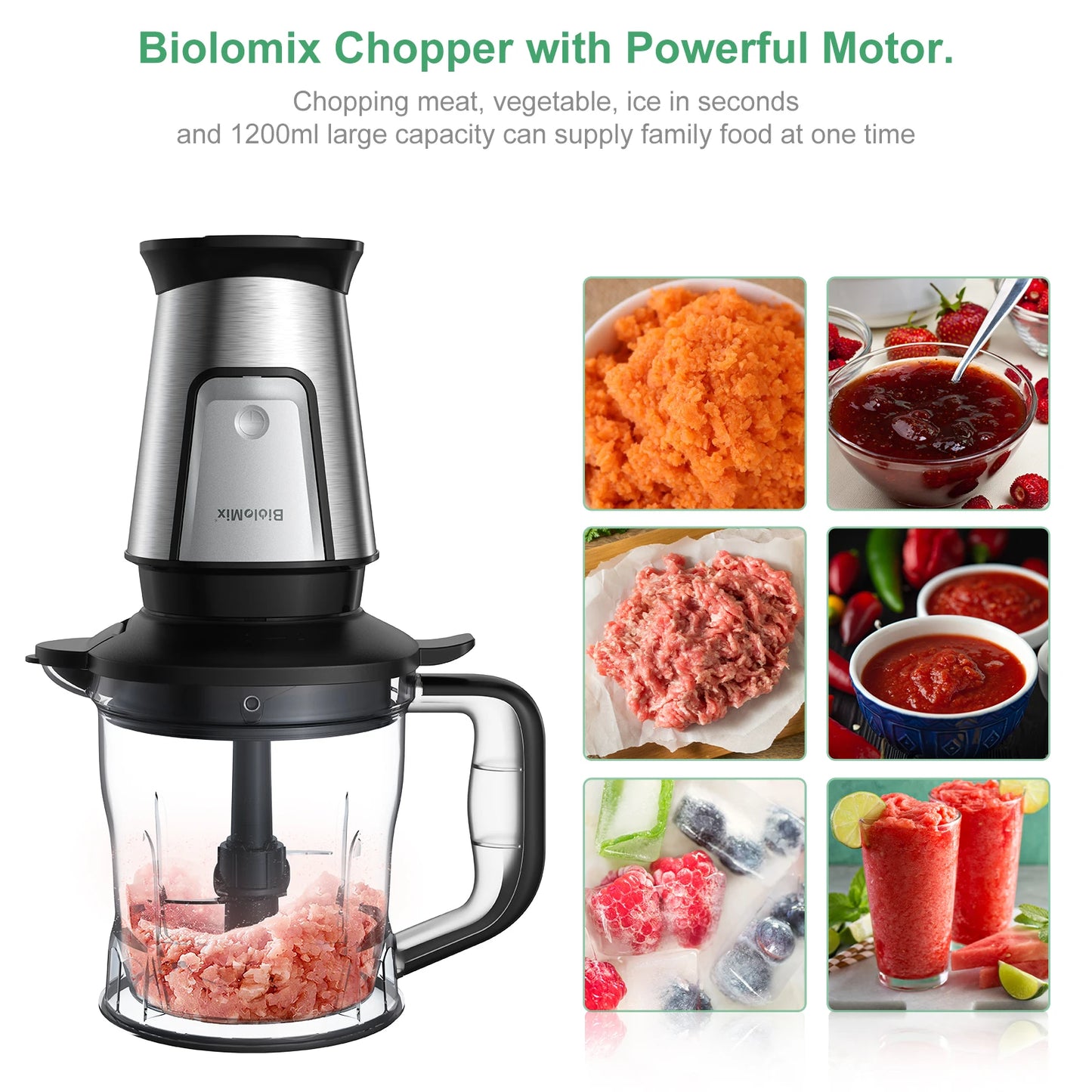 Biolomix 3-In-1 Multifunctional Food Processor 700W Juicer