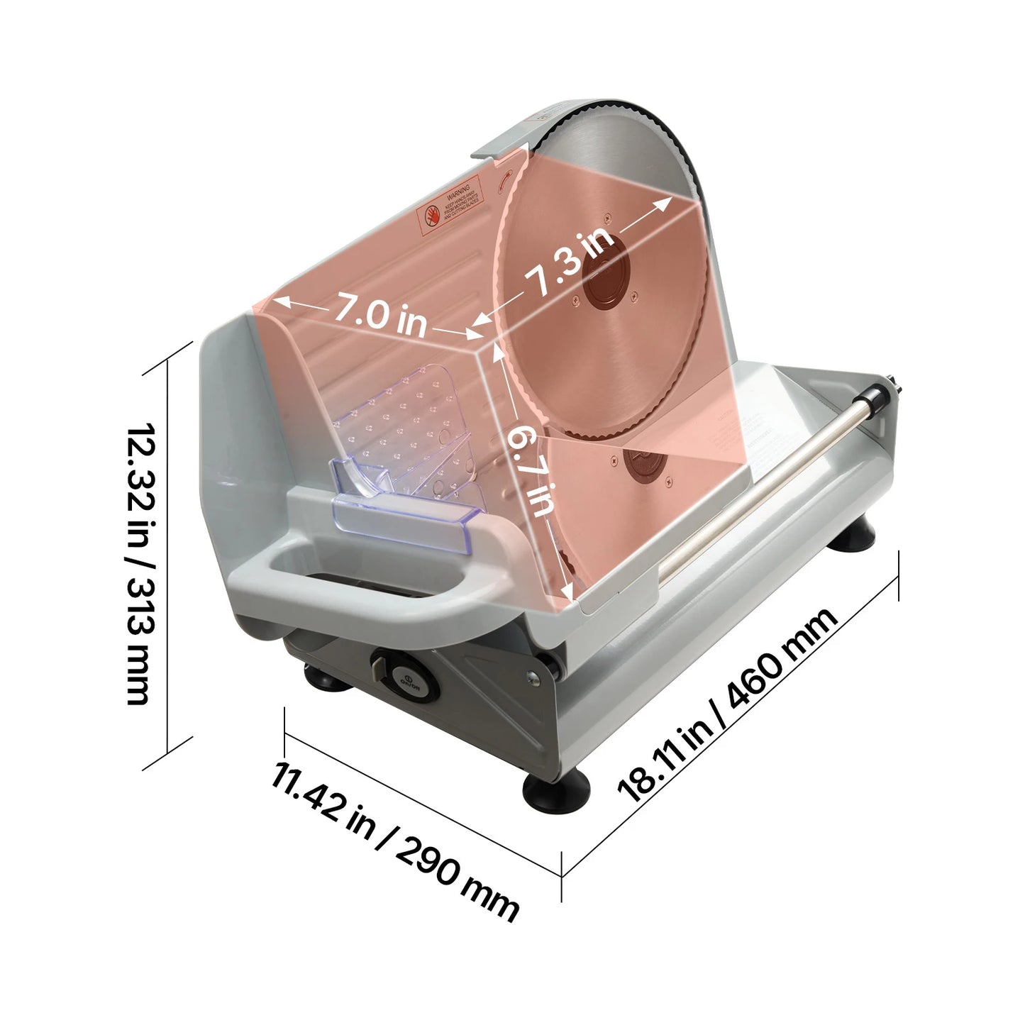 SucceBuy Electric Meat Slicer With Dual SUS420 Blades